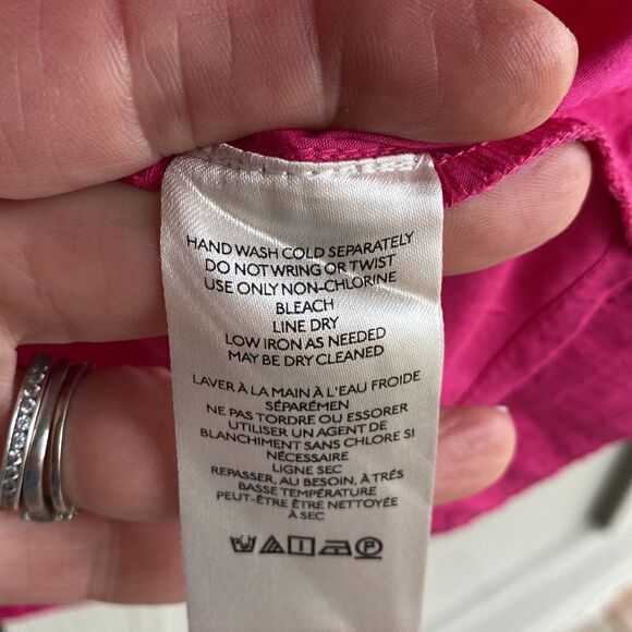 NWT Anthropologie Maeve Ruffled Mini Skirt in Hot Pink Size: P2 - Picture 11 of 13